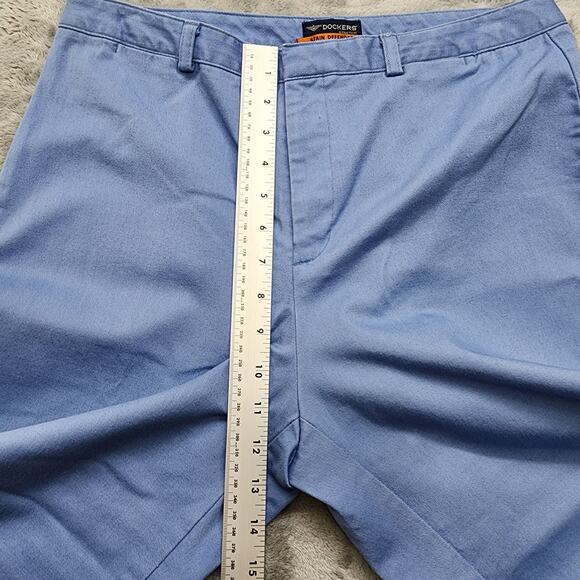Dockers Pants Womens 12 Blue High Rise Crop Ankle Stretch Cotton Stain Defender - Picture 9 of 12